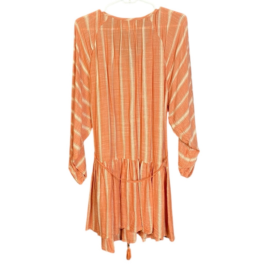 I*space Vida Dress Peasant Boho
Coral With Cream Stripes Women's Medium - Picture 4 of 7